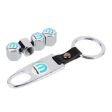 4pcs/set Chrysler Mopar Car Air Valve Stem Cap Auto Tyre Valve Covers with Keychain
