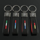 BMW Suede Car Keychain Metal Keyring Key Pendant