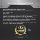 Lexus Metal Carbon Fiber Car Rear Sticker Shield Trunk Emblem Badge Decal