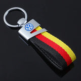 Volkswagen VW Nylon Webbing Car Keychain Pendant Key Chain Holder