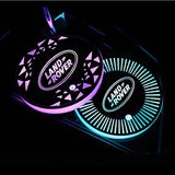 2pcs Land Rover Logo Car Water Coasters 7-color LED Light Cup Mat Holder