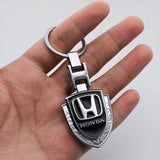 Honda Logo Shield-shaped Metal Car Keychain