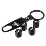 4pcs/set Chrysler Mopar Car Air Valve Stem Cap Auto Tyre Valve Covers with Keychain
