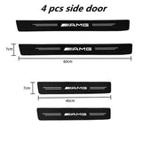 Mercedes Benz AMG Carbon Fiber Car Door Threshold Scratch Proof Sticker Decal