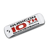 Jeep Rubicon 10th Anniversary Metal Car Body Side Sticker Trunk Emblem Badge