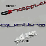 Audi Quattro Logo ABS Car Front Grille Emblem Badge Sticker Decal