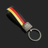 Audi Logo Metal Nylon Webbing Car Keychain Keyring