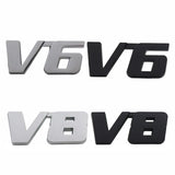 3D Metal V6 V8 Car Sticker Emblem Rear Badge for Toyota