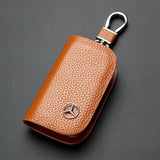 Mercedes Benz Leather Car Key Case Protective Key Cover Organizer