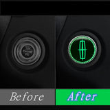Lincoln Logo Luminous Car Engine One-click Start Stop Button Cover Sticker