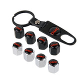 4pcs/set GMC Car Air Valve Stem Cap Auto Tyre Valve Covers with Keychain