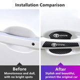 Toyota Luminous Carbon Fiber Car Door Bowl Handle Anti-collision Protective Stickers Scratches Film
