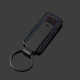 BMW M Power Car Logo Carbon Leather Metal Keyring