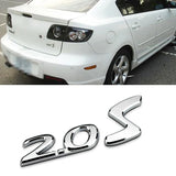 Mazda 2.0S Logo Metal Car Rear Sticker Decal Trunk Emblem Badge