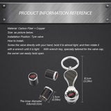 4pcs/set GMC Logo Carbon Fiber Car Air Valve Stem Caps Auto Tyre Valve Covers with Wrench