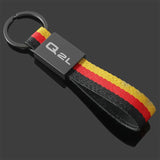 Audi Q3 Q5 Q7 Q2L Q5L SQ3 SQ5 SQ7 Car Logo Metal Key Ring Holder Keychain