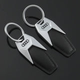 Audi Leather Car Keyring Key Ring Chain Pendant