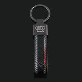 Audi Leather Car Keyring Key Chain Pendant