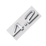 Audi Number 3.6 2.4 4.2 ABS Car Rear Sticker Trunk Emblem Badge