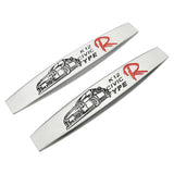 2pcs Honda Mugen Typer Logo Metal Car Fender Side Badge Decal Rear Emblem Sticker