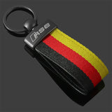 Audi S3 S4 S5 S6 S7 S8 RS3 RS4 RS5 RS6 RS7 RS8 Car Logo Nylon Webbing Keychain Pendant
