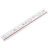 Tesla DUAL MOTOR Logo Metal Car Rear Sticker Emblem Badge Decal