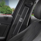 2pcs 33cm Nissan Logo Suede Car Seat Safety Belt Pads Shoulder Protection Cover