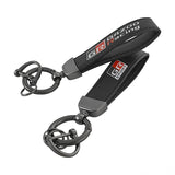 Toyota GR Sport Gazoo Racing Logo Leather Car Keychain Key Ring