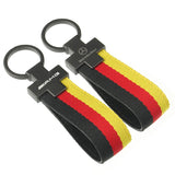 Mercedes Benz AMG Car Logo Keychain Metal Nylon Webbing Key Ring Holder