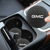 2pcs/set GMC Logo PVC Waterproof Car Water Coaster