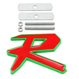 Car Front Grille Sticker Auto Body Side Decal Badge R Logo for Honda Crosstour Odyssey Insight Elysion CRZ Vezel City Civic