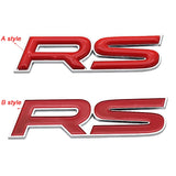 ABS Car Body Side Emblem Badge RS Logo Sticker for Honda Jazz Pilot Civic Accord City FIT CRV HRV Crosstour Odyssey