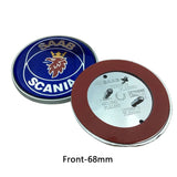 68MM SAAB SCANIA Logo ABS Car Front Bonnet Emblem Badge Rear Sticker Decal