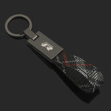Volkswagen VW R Logo Oxford Webbing Car Keychain Pendant Key Chain Holder
