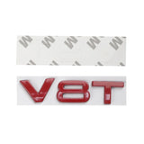 Audi V6T V8T Logo Car Rear Sticker Trunk Emblem Badge Decal