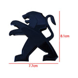 7.7x8.1cm Peugeot Lion Logo ABS Car Front Sticker Decal Trunk Emblem Badge