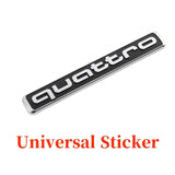 Audi Quattro Logo ABS Car Front Grille Emblem Badge Four-Wheel Drive Tail Standard Sticker