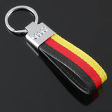 Audi Nylon Webbing Car Logo Keyring Keychain