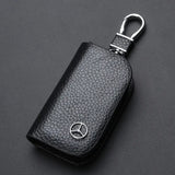 Mercedes Benz Leather Car Key Case Protective Key Cover Organizer