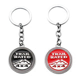 Jeep TRAIL RATED 4X4 Logo Metal Car Key Rings Keychain Pendant
