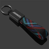 BMW M3 M5 Oxford Webbing Metal Car Keychain Pendant