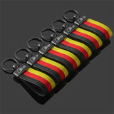Audi S3 S4 S5 S6 S7 S8 RS3 RS4 RS5 RS6 RS7 RS8 Car Logo Nylon Webbing Keychain Pendant