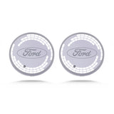 2pcs Ford Car Water Coasters 7-color LED Light Cup Mat Holder
