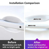 8pcs Mercedes Benz AMG Car Door Handle Bowl Wrist Transparent Protector Anti-collision Decal