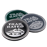 Jeep Trail Rated 4x4 Metal Car Rear Sticker Decal Auto Body Side Emblem Badge
