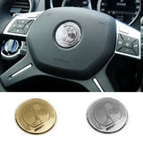 52/57mm Car Steering Wheel Center Emblem Sticker for Mercedes Benz W203 W204 W205 W211 W212 C200 E300