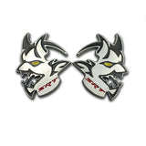 2pcs Dodge Demon SRT Metal Car Stickers Fender Side Badge Emblem