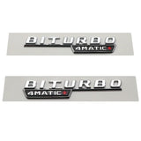 1Pair Mercedes Benz BITURBO 4MATIC 2017-2021 ABS Car Rear Sticker