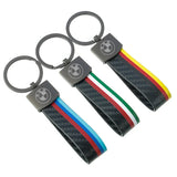 BMW Metal Leather Car Keychian Key Ring Holder