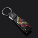 Mercedes Benz Oxford Webbing Car Keychain Holder Keyring